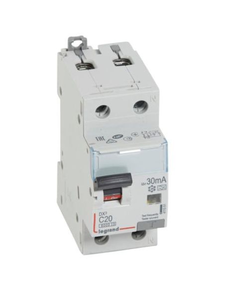 L411051 Srovės nuotekio relė su automatiniu jungikliu Legrand 411051 (C, 20A, 2P, 30mA, 230V) iš UAB SINTAS