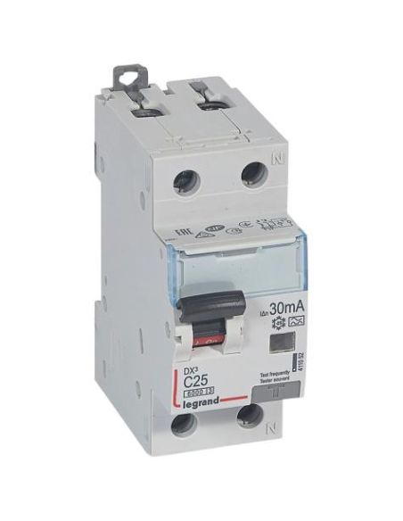 L411053 Srovės nuotekio relė su automatiniu jungikliu Legrand 411053 (C, 32A, 2P, 30mA, 230V) iš UAB SINTAS