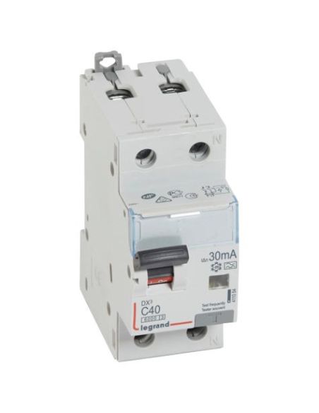 L411054 Srovės nuotekio relė su automatiniu jungikliu Legrand 411054 (C, 40A, 2P, 30mA, 230V) iš UAB SINTAS