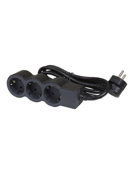 LEGRAND694560 3-vietų ilgiklis Legrand su įžeminimu 694560 (juodas, 3m) iš UAB SINTAS