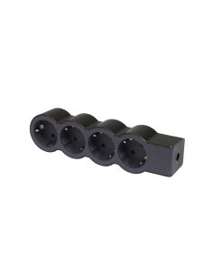 LEGRAND694576 4-vietų ilgiklis su įžeminimu Legrand 694576 (be laido, juodas) iš UAB SINTAS