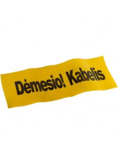SIGNJDEMKAB300M Signalinė juosta "Kabelis" 0.5mm x 250mm (300m) iš UAB SINTAS