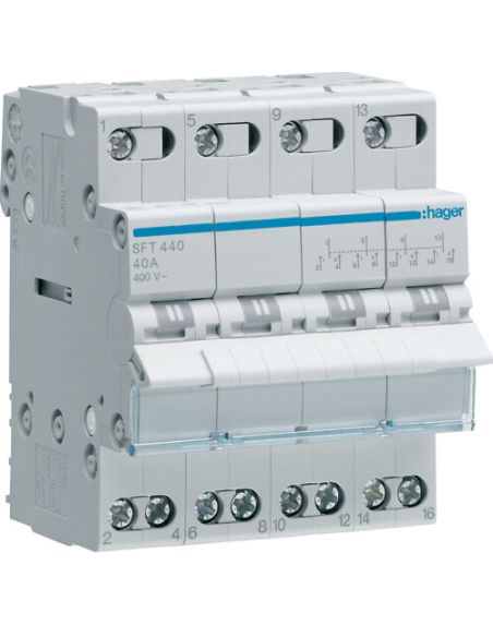 SFT440 Modulinis perjungėjas Hager SFT440 (4P, 40A, 4 mod) iš UAB SINTAS