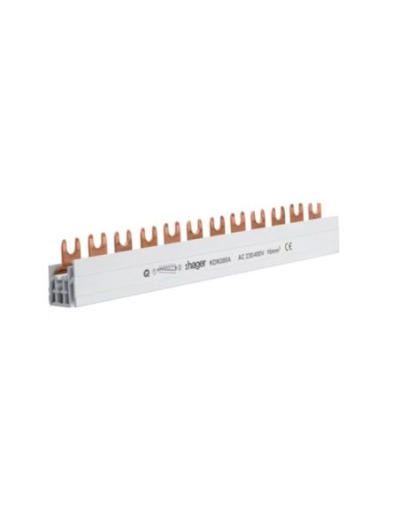 HKDN380A Izoliuota sujungimo šyna Hager KDN380A (3P, 12 mod., 16mm) iš UAB SINTAS
