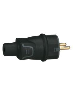 LEGRAND050342 Guminis kištukas Legrand 050342 (juodas, laidas tiesiai, 16A, 250V) iš UAB SINTAS