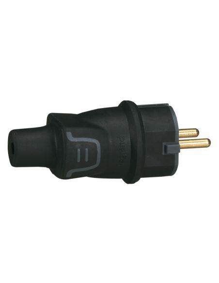LEGRAND050342 Guminis kištukas Legrand 050342 (juodas, laidas tiesiai, 16A, 250V) iš UAB SINTAS