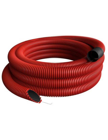 VGOR160RPIPELIFE Raudonas gofruotas vamzdis D160/d135 su viela (be halogenų, 25m) Pipelife iš UAB SINTAS