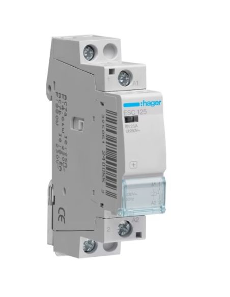 HESC125 Kontaktorius Hager ESC125 (1P, 25A, 230V) iš UAB SINTAS