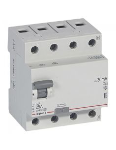 L402074 Srovės nuotekio relė su automatiniu jungikliu Legrand 402074 (A, 25A, 4P, 30mA, 400V) iš UAB SINTAS