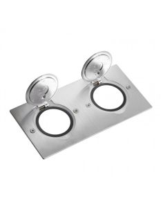 L089702 Grindinės dėžutės apdaila 2x2 mod. Legrand 089702 (nerūdijančio plieno) iš UAB SINTAS