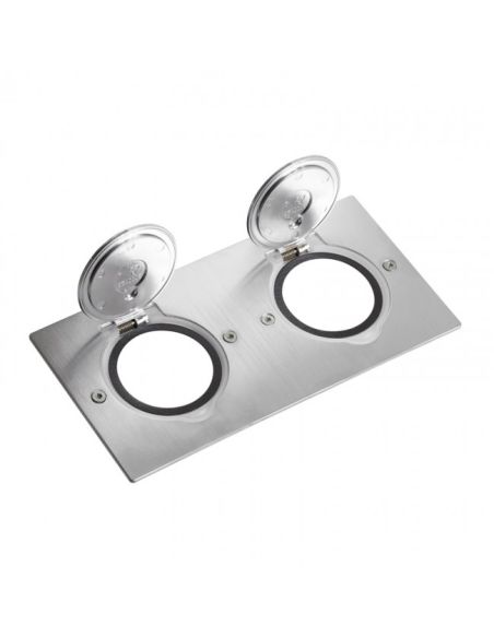 L089702 Grindinės dėžutės apdaila 2x2 mod. Legrand 089702 (nerūdijančio plieno) iš UAB SINTAS