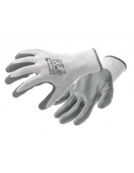 GTVHT5K75510W Pirštinės padengtos nitrilu Hogert HT5K755-10-W (10 dydis, pilkos) iš UAB SINTAS