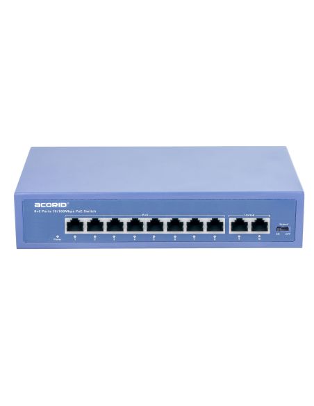 SWITCHACCS1110P 10 prievadų komutatorius Acorid CS1110P (8 PoE, 2 Uplink, 2 Gbps) iš UAB SINTAS