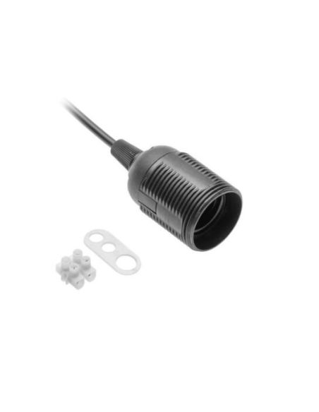 GTVGZE2700010 Lemputės lizdas su laidu GTV GZ-E27000-10 (juodas, E27, 60W) iš UAB SINTAS