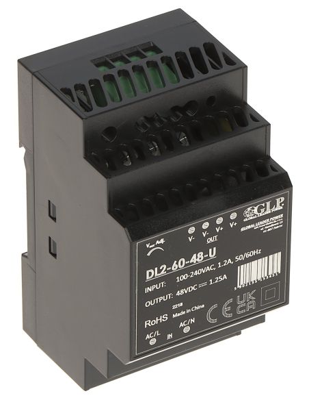 MBDINDL26048U Maitinimo blokas 1.25A/48V ant DIN bėgelio DL2-60-48-U iš UAB SINTAS