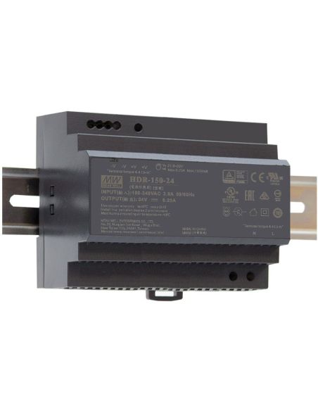 MB3.2/48MEANWELL Maitinimo blokas ant DIN bėgelio HDR-150-48N (3.2A/48V, 105x90x54.5) iš UAB SINTAS