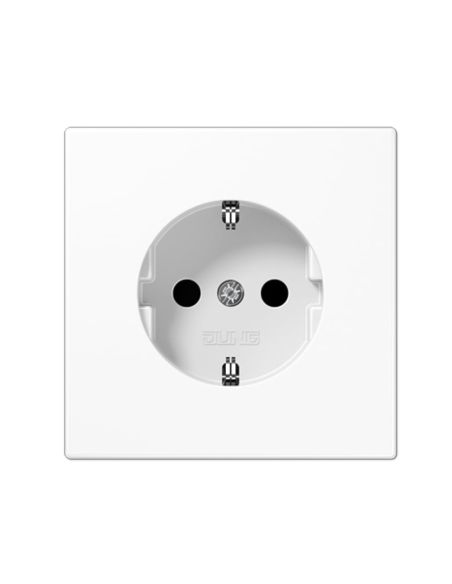 JUNGLS1520KLWW Kištukinis lizdas su įžeminimu ir dangteliu JUNG LS1520KLWW (baltas, 16A/250V) iš UAB SINTAS