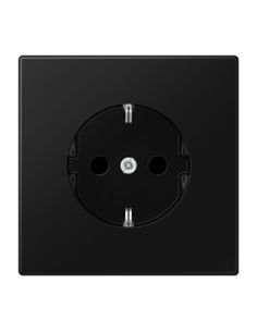 JUNGLS1520SWM Kištukinis lizdas su įžeminimu JUNG LS1520SWM (juodas, matinis, 16A/250V) iš UAB SINTAS