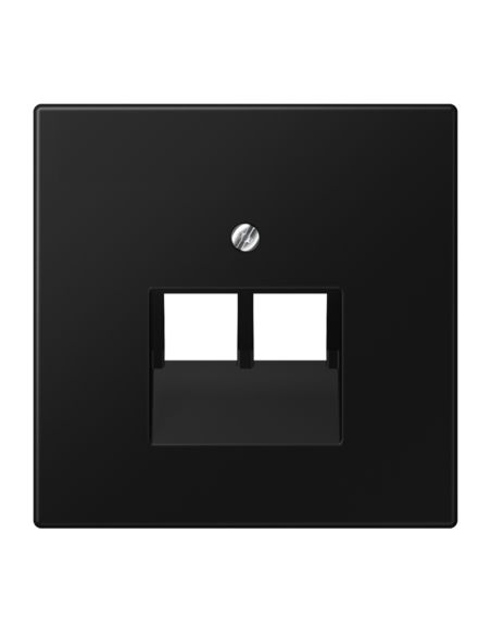 JUNGLS9692UASWM Kompiuterinio lizdo apdaila JUNG LS969-2UASWM (juoda, matinė, 2xRJ45) iš UAB SINTAS