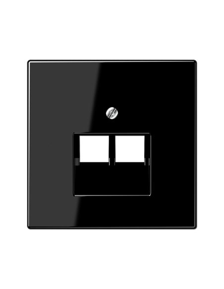 JUNGLS9692UASW Kompiuterinio lizdo apdaila JUNG LS969-2UASW (juoda, 2xRJ45) iš UAB SINTAS
