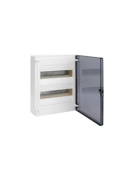HVS212TD GOLF2 plastikinis virštinkinis skydelis VS212TD 2x12 mod. Hager (permatomos durelės, IP40) iš UAB SINTAS