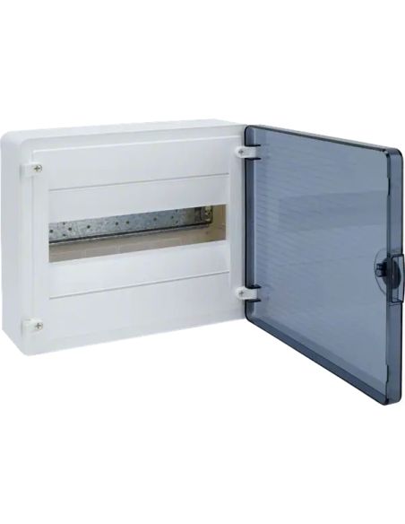 HVS112TD GOLF2 plastikinis virštinkinis skydelis VS112TD 1x12 mod. Hager (permatomos durelės, IP40) iš UAB SINTAS