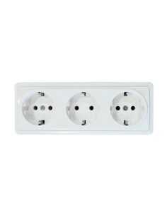 VILMSL250ROZ3BAL Trivietis virštinkinis kištukinis lizdas su įžeminimu Vilma SL+250 RP16-031 SL+ V (white) iš UAB SINTAS
