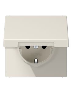 JUNGLS1520KL Kištukinis lizdas su įžeminimu ir dangteliu JUNG LS1520KL (dramblio kaulo spalvos, 16A/250V) iš UAB SINTAS