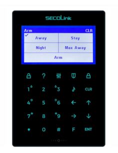 ASGKM25MBL Klaviatūra SECOLINK KM25M (juoda, LCD, balso pranešimai, liečiamas ekranas) iš UAB SINTAS