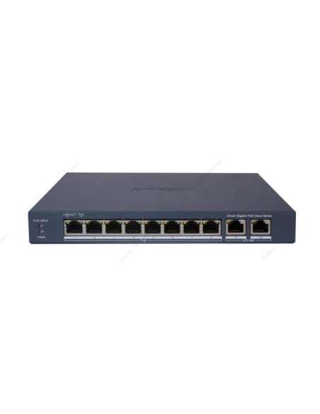 SWITCHDS3E1510PEIV2 10 prievadų, 8 PoE prievadų komutatorius Hik-vision DS-3E1510P-EIV2 iš UAB SINTAS