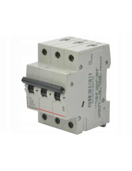 LAUTOMAT3P25AC Automatinis jungiklis MCB RX3 Legrand 419237 (25A, 3P, 400V, 6kA) iš UAB SINTAS