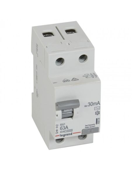 LRELE2P63A Srovės nuotekio relė RCD RX Legrand 402026 (AC, 63A, 2P, 30mA, 230V) iš UAB SINTAS
