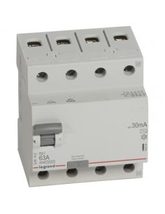 LRELE4P63A Srovės nuotekio relė RCD RX Legrand 402064 (AC, 63A, 4P, 30mA, 400V) iš UAB SINTAS