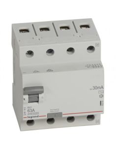 LRELE4P63A Srovės nuotekio relė RCD RX Legrand 402064 (AC, 63A, 4P, 30mA, 400V) iš UAB SINTAS 2