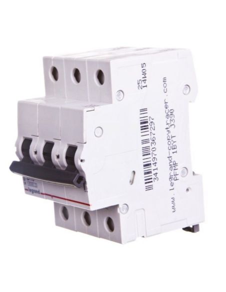 LAUTOMAT3P10AB Automatinis jungiklis MCB RX3 Legrand 419167 (10A, 3P, 230V, 6kA) iš UAB SINTAS