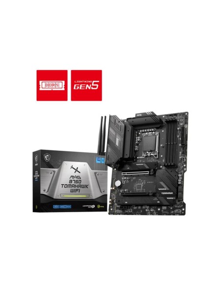 MAGB760TOMAHAWKWIFI Mainboard|MSI|Intel B760 Express|LGA1700|ATX|Memory DDR5|Memory slots 4|1xPCI-Express 1x|2xPCI-Express 16x|3