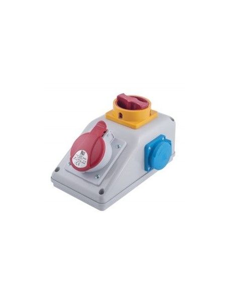 PAWBB1651LPS PawBol R-BOX B.165/1/LP-S plastikinis skydelis su kištukiniais lizdais (1x16A/250V, 1x250V) iš UAB SINTAS