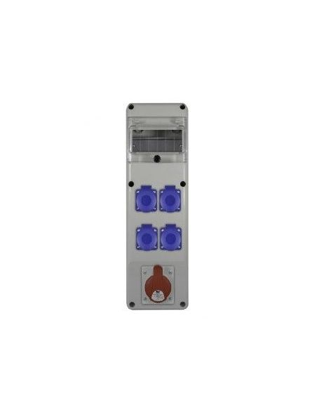 PAWBSLIM6S28S PawBol R-BOX B.SLIM-6S-28-S plastikinis skydelis su lizdais (4x16A/230V, 1x5P16A) iš UAB SINTAS