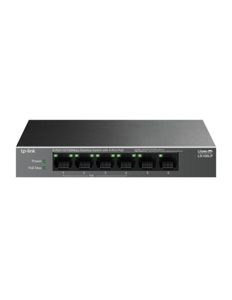 LS106LP Switch|TP-LINK|LS106LP|Desktop/pedestal|6x10Base-T / 100Base-TX|PoE ports 4|LS106LP iš UAB SINTAS