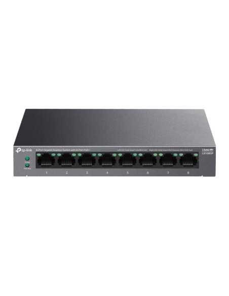 LS108GP Switch|TP-LINK|LS108GP|Desktop/pedestal|8x10Base-T / 100Base-TX / 1000Base-T|PoE+ ports 8|LS108GP iš UAB SINTAS