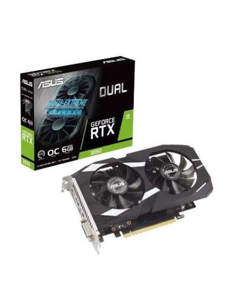 DUAL-RTX3050-O6G Graphics Card|ASUS|NVIDIA GeForce RTX 3050|6 GB|GDDR6|96 bit|PCIE 4.0 16x|Dual Slot Fansink|1xDVI-D|1xHDMI|1xDi