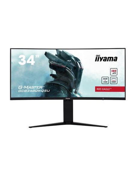 GCB3480WQSU-B1 LCD Monitor|IIYAMA|34"|Gaming/Curved/21 : 9|Panel VA|3440x1440|21:9|180Hz|Matte|0.4 ms|Speakers|Height adjustable