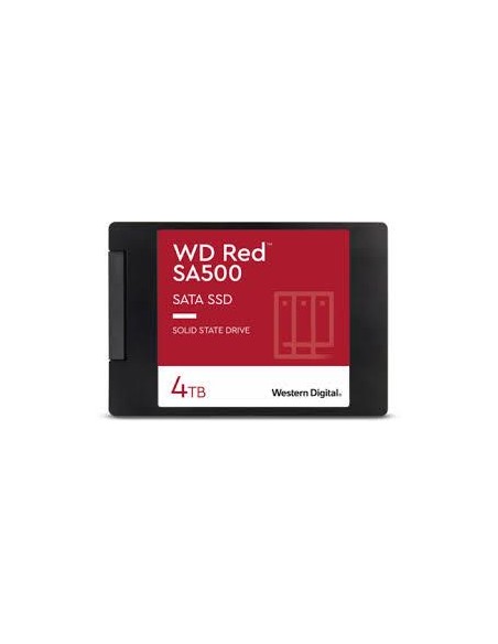 WDS400T2R0A SSD|WESTERN DIGITAL|Red SA500|4TB|SATA 3.0|Write speed 520 MBytes/sec|Read speed 560 MBytes/sec|2,5"|TBW 500 TB|MTBF
