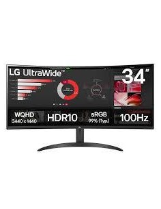 34WR50QK-B LCD Monitor|LG|34"|Curved/21 : 9|Panel VA|3440x1440|21:9|100 Hz|5 ms|Tilt|34WR50QK-B iš UAB SINTAS