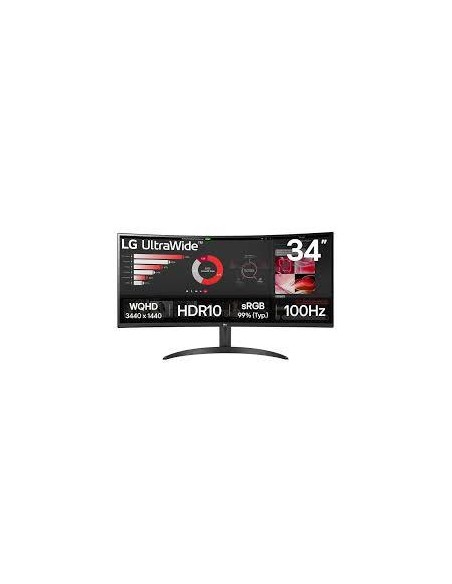 34WR50QK-B LCD Monitor|LG|34"|Curved/21 : 9|Panel VA|3440x1440|21:9|100 Hz|5 ms|Tilt|34WR50QK-B iš UAB SINTAS
