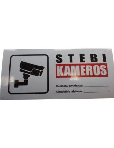XLKAM Lipdukas "Stebi kameros" (90x200mm) iš UAB SINTAS