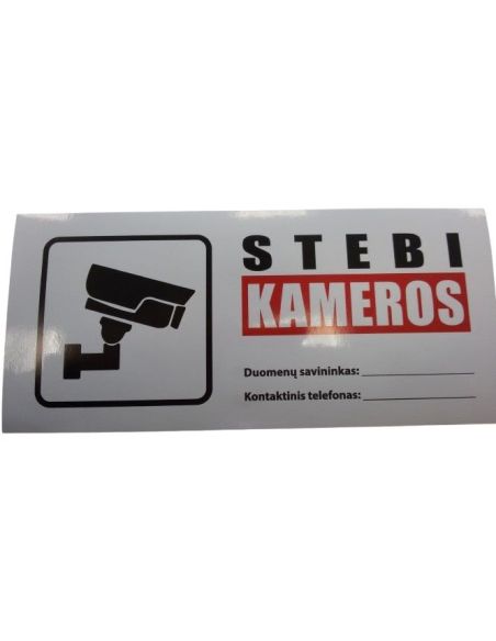 XLKAM Lipdukas "Stebi kameros" (90x200mm) iš UAB SINTAS