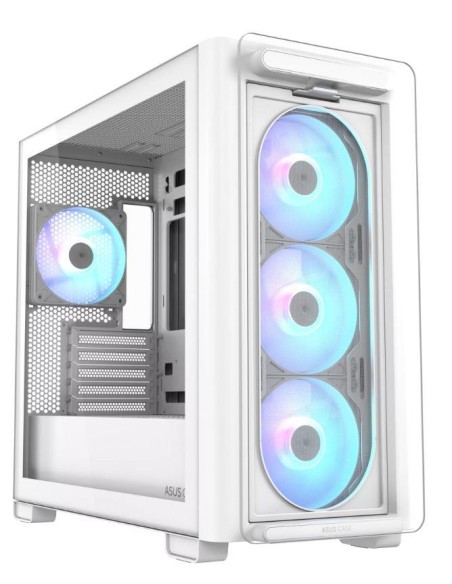 A23 PLUS TG/ARGB WHITE Case|ASUS|A23 PLUS|MidiTower|Case product features Transparent panel|MicroATX|MiniITX|Colour White|A23PLU