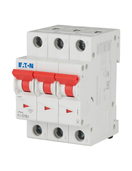 022414 Automatas 3P 10A C 10kA PL7-C10/3 - EATON iš UAB SINTAS