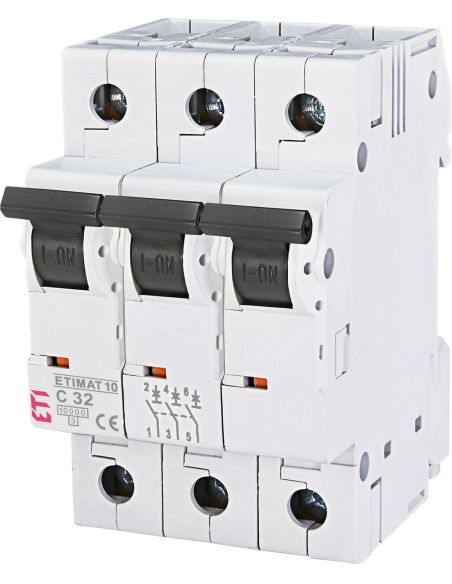 055338 Automatas 3P 32A C 10kA ETIMAT 10 3p C32 - ETI iš UAB SINTAS